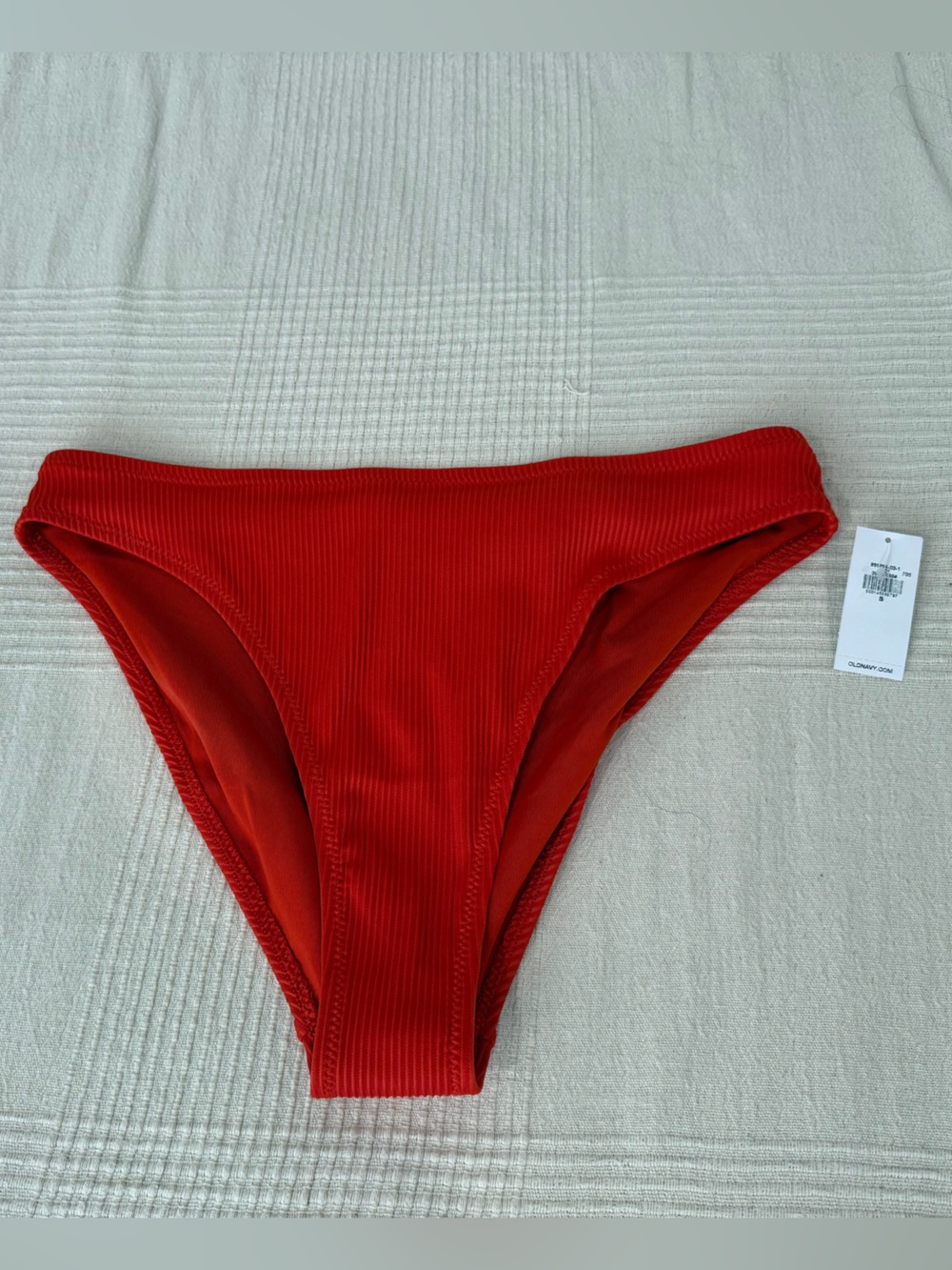 Old Navy Red Ribbed bikini Bottoms